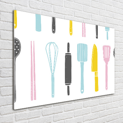 Glass wall art Kitchen tools