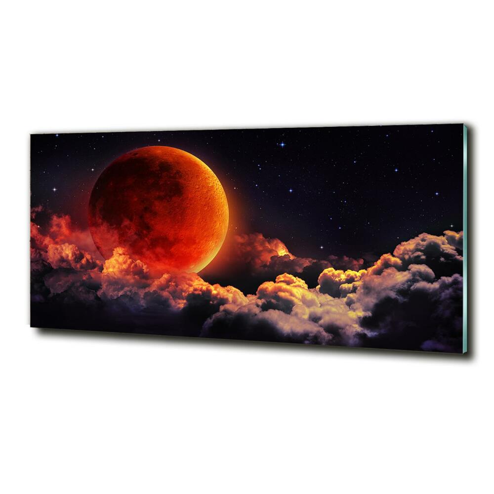 Photo printed on glass Moon eclipse