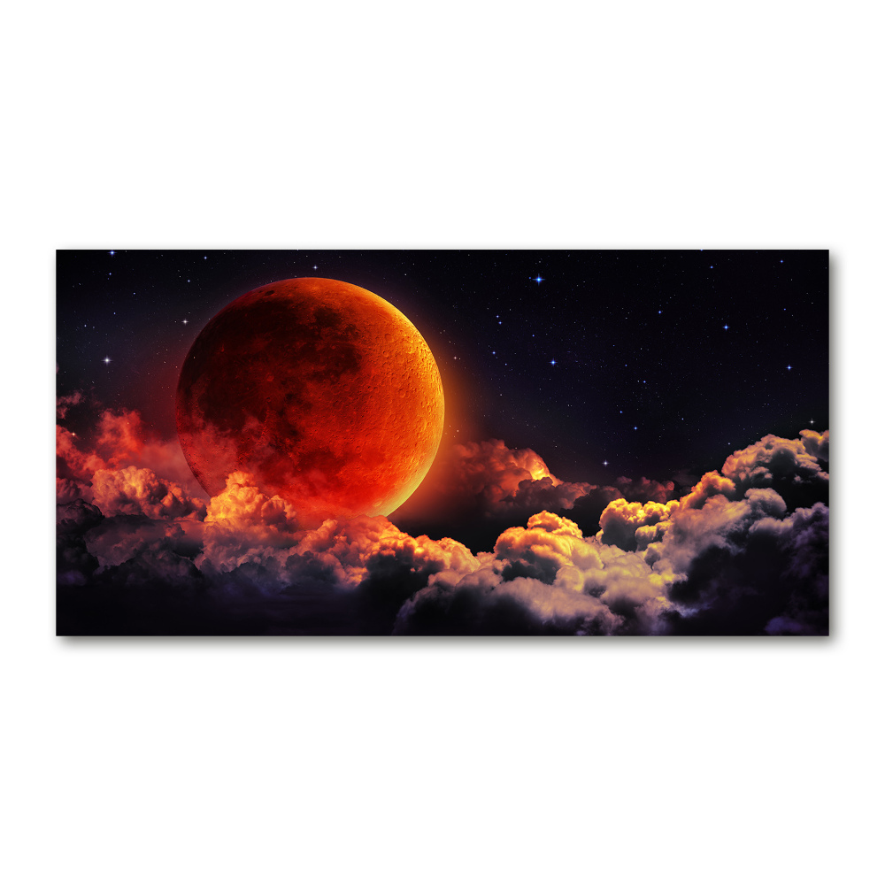 Photo printed on glass Moon eclipse