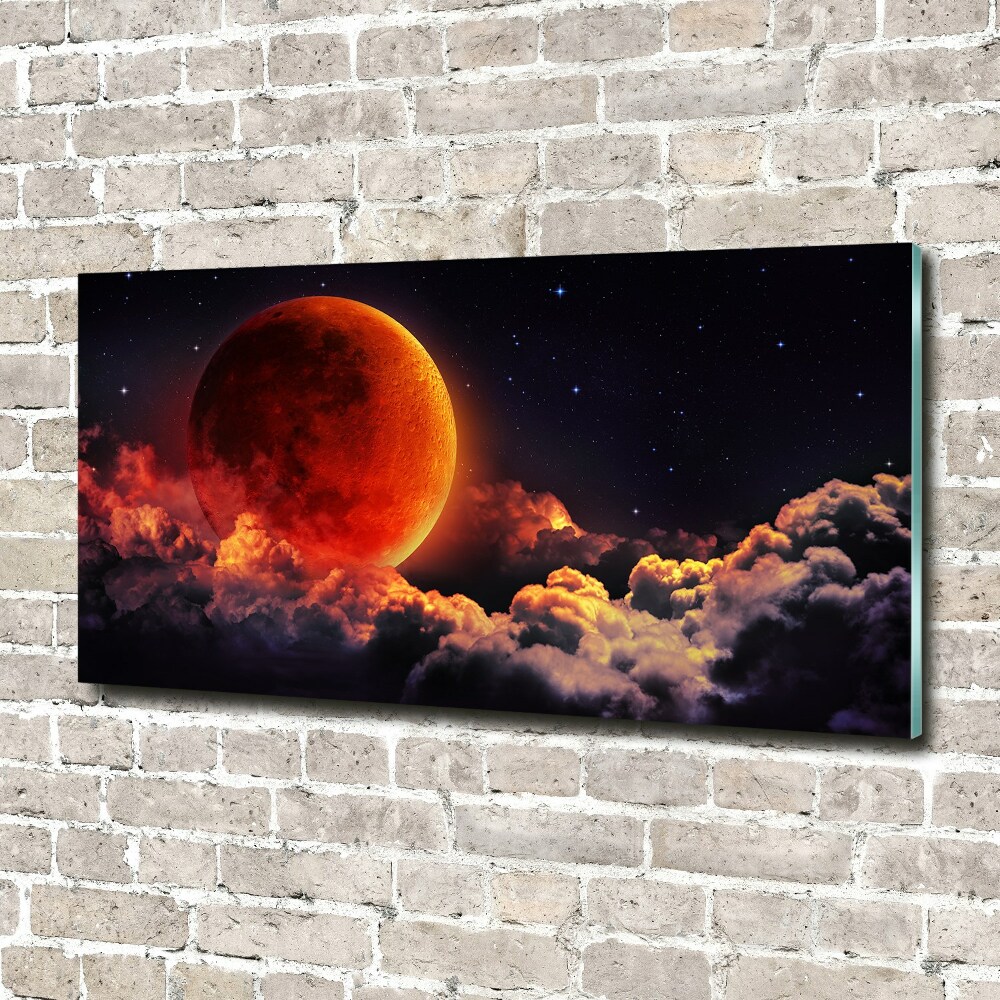 Photo printed on glass Moon eclipse