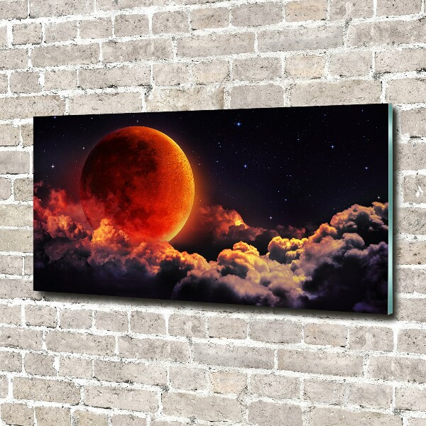 Photo printed on glass Moon eclipse