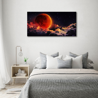 Photo printed on glass Moon eclipse