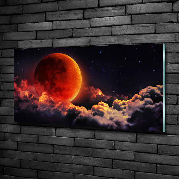 Photo printed on glass Moon eclipse