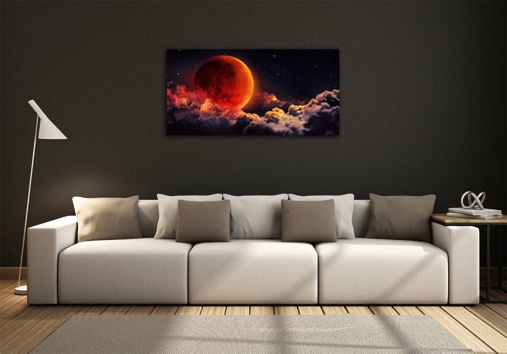 Photo printed on glass Moon eclipse