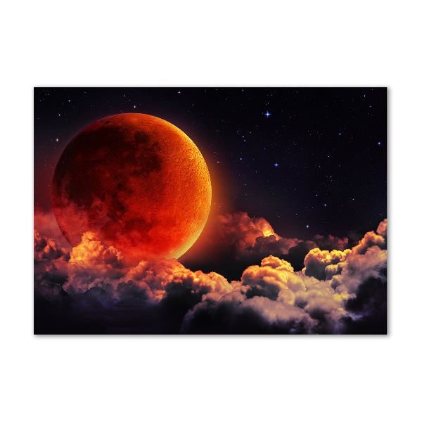 Photo printed on glass Moon eclipse