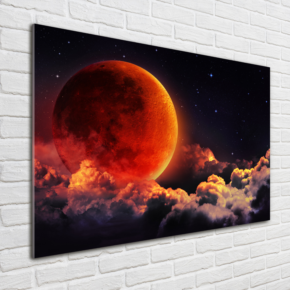 Photo printed on glass Moon eclipse