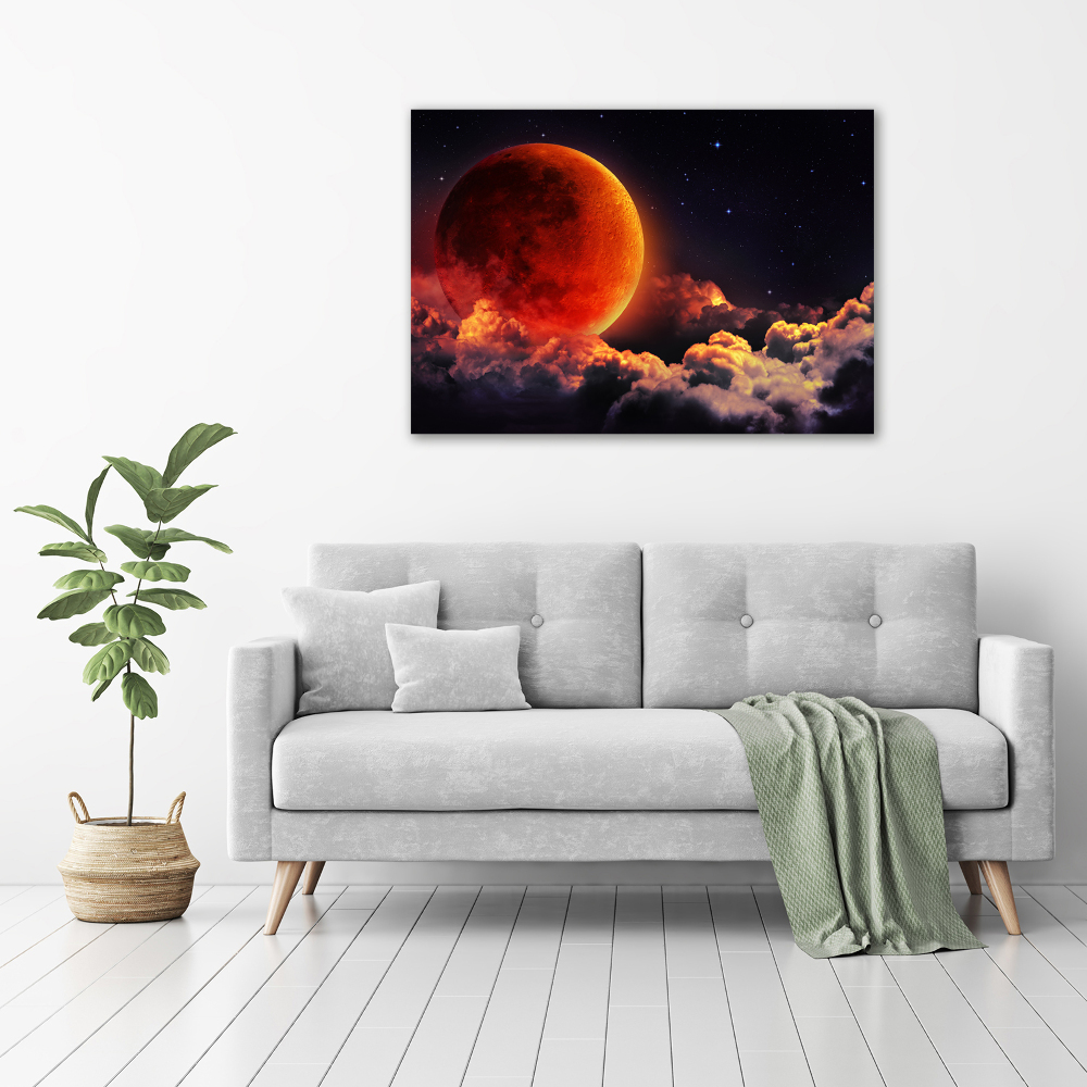 Photo printed on glass Moon eclipse