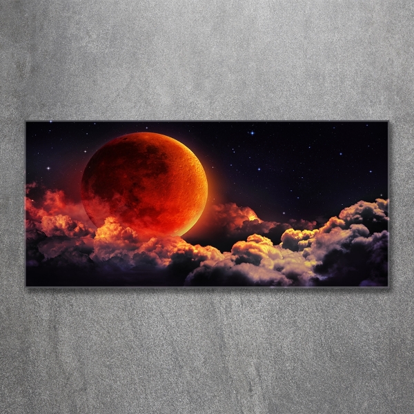 Photo printed on glass Moon eclipse