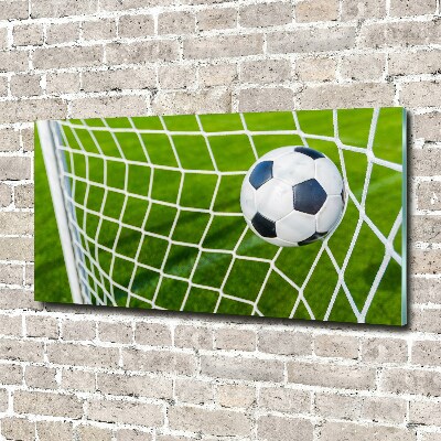 Glass art print Ball in the goal