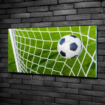 Glass art print Ball in the goal