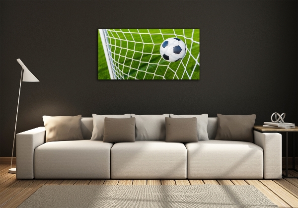 Glass art print Ball in the goal