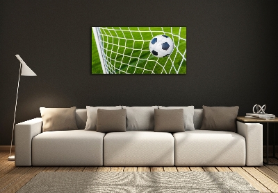 Glass art print Ball in the goal