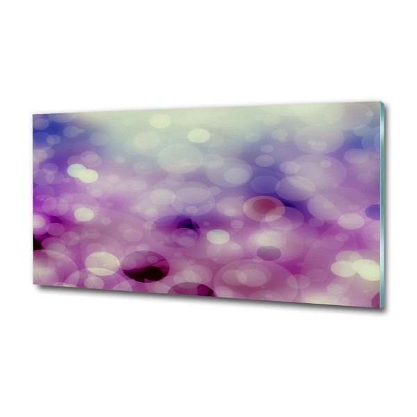 Glass wall art Purple wheels