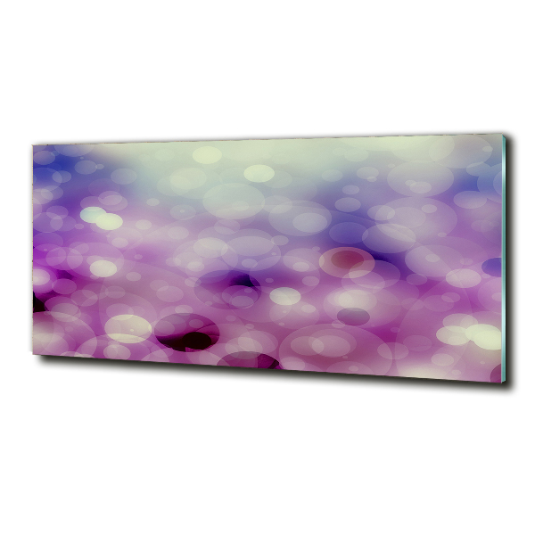 Glass wall art Purple wheels