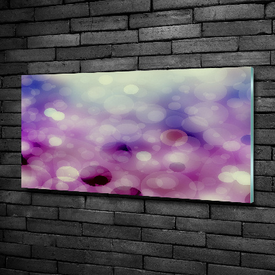 Glass wall art Purple wheels