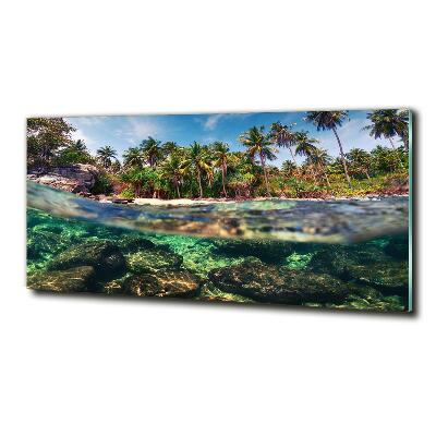 Glass art print Tropical beach