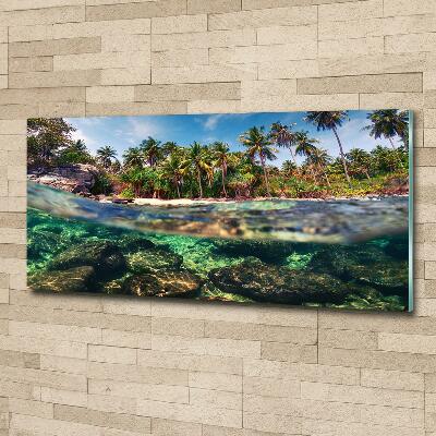 Glass art print Tropical beach