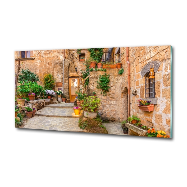 Photo printed on glass Charming street