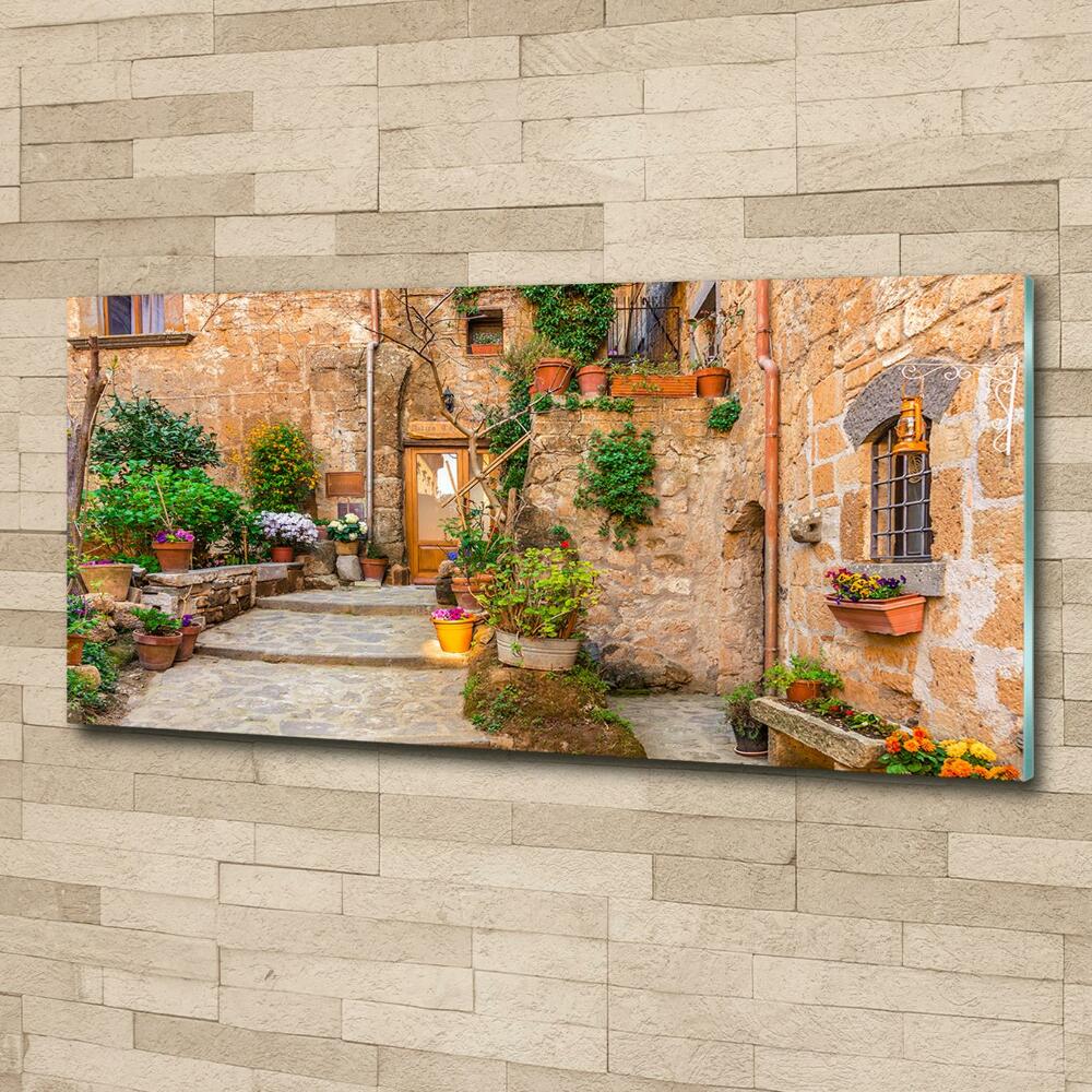 Photo printed on glass Charming street