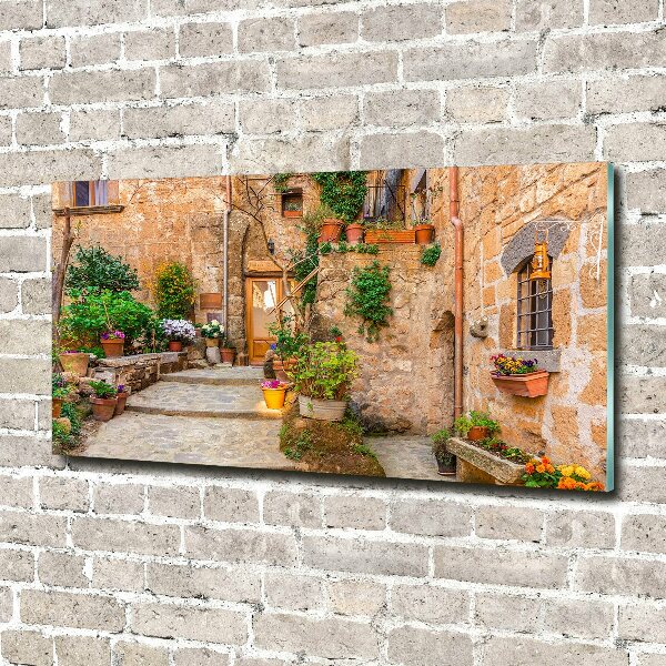 Photo printed on glass Charming street