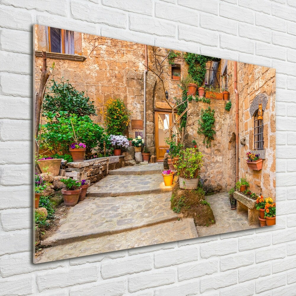 Photo printed on glass Charming street