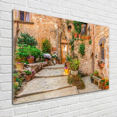 Photo printed on glass Charming street