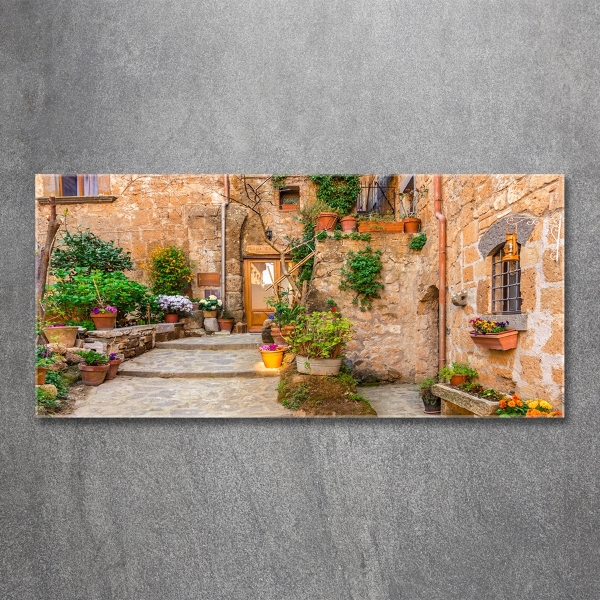 Photo printed on glass Charming street