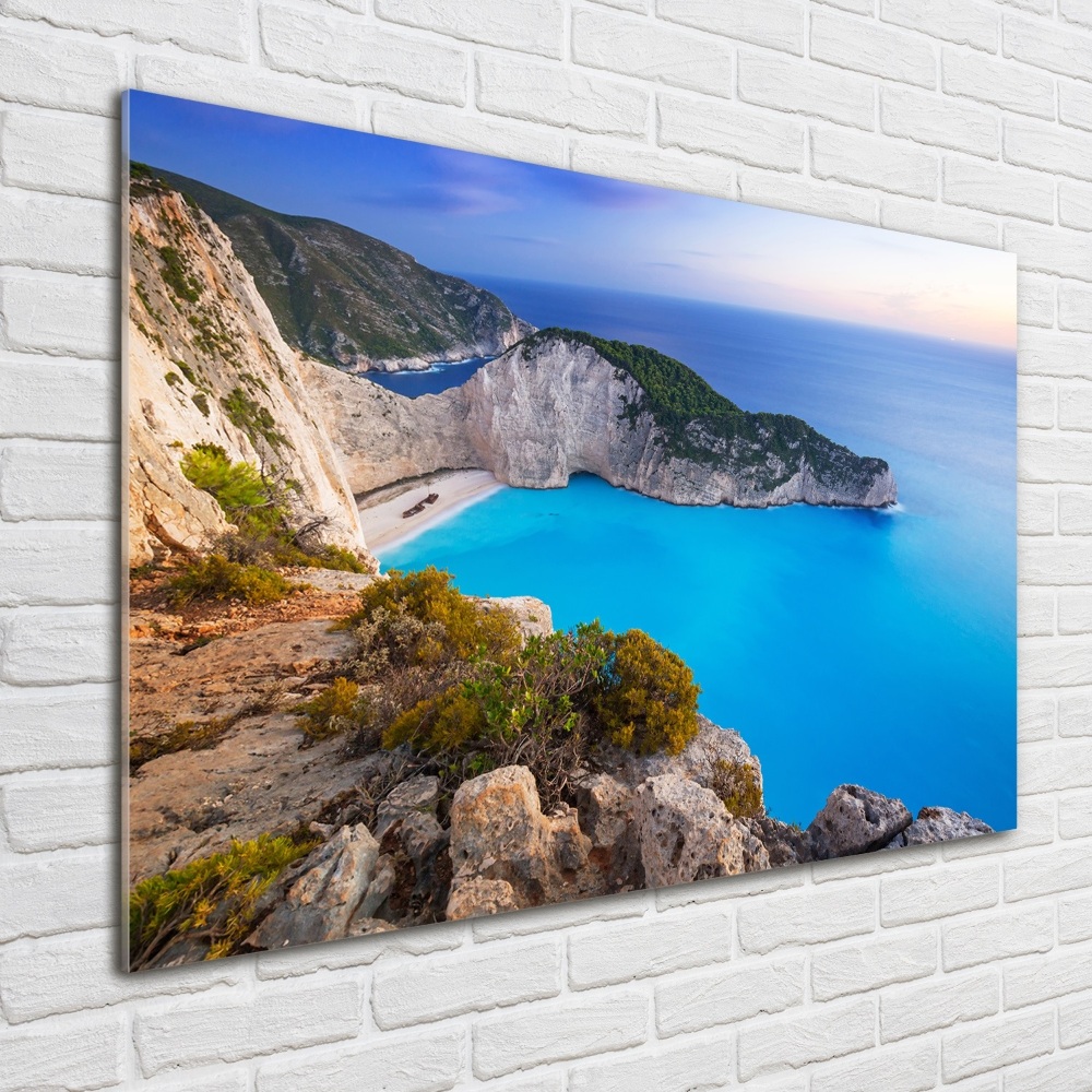 Glass art print Zakynthos greece