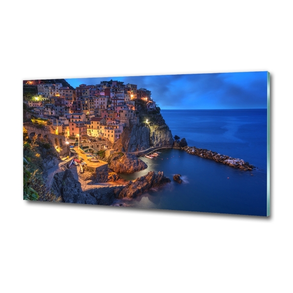 Printed glass wall art Manarola italy