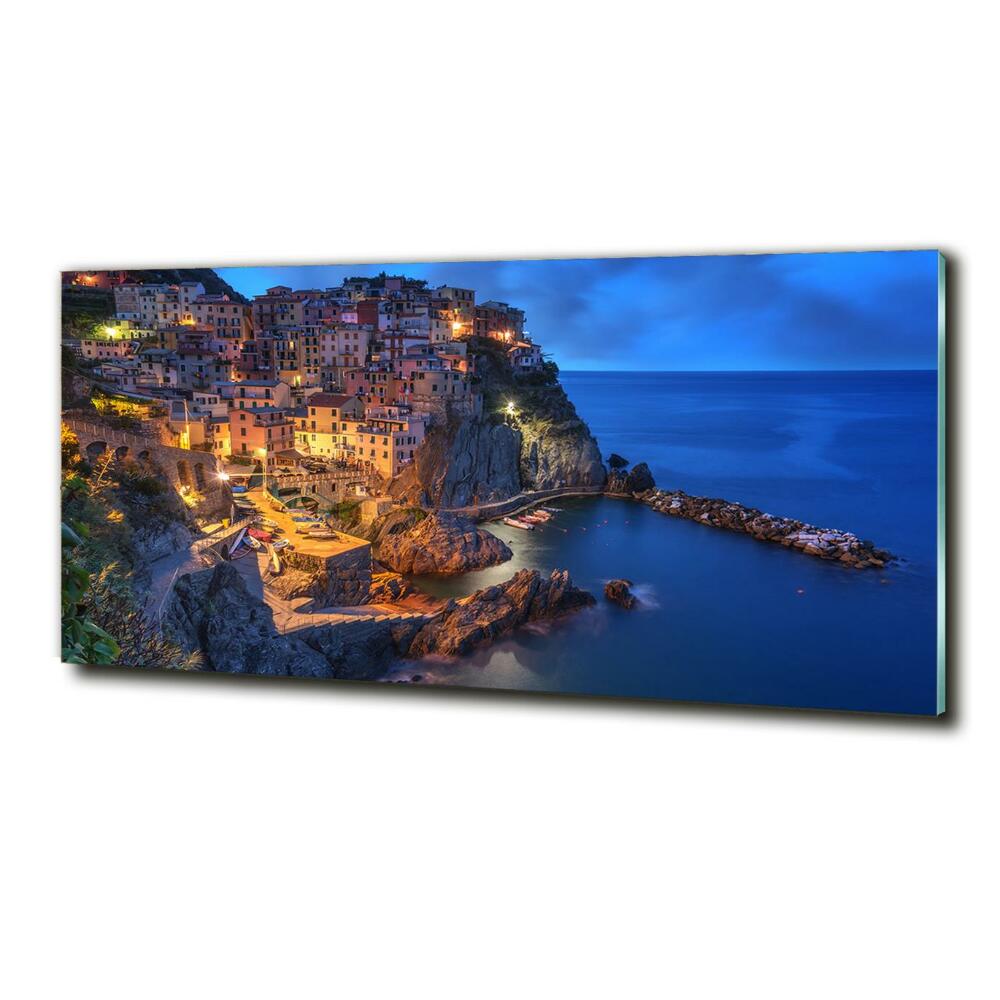 Printed glass wall art Manarola italy