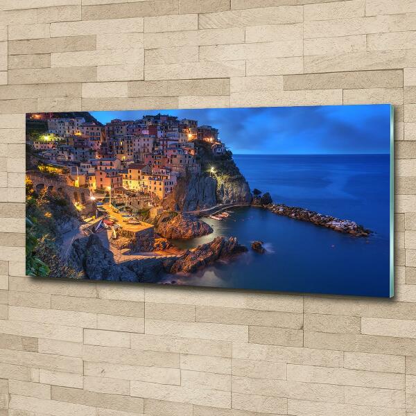 Printed glass wall art Manarola italy