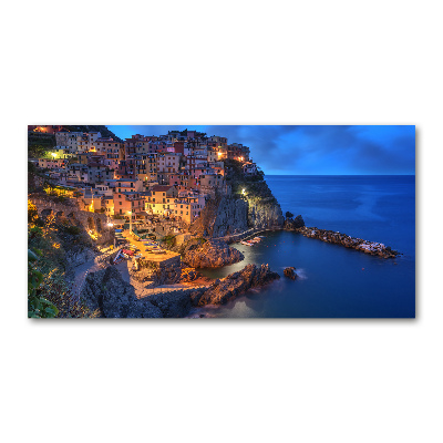 Printed glass wall art Manarola italy