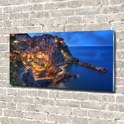 Printed glass wall art Manarola italy