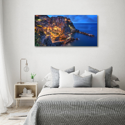 Printed glass wall art Manarola italy