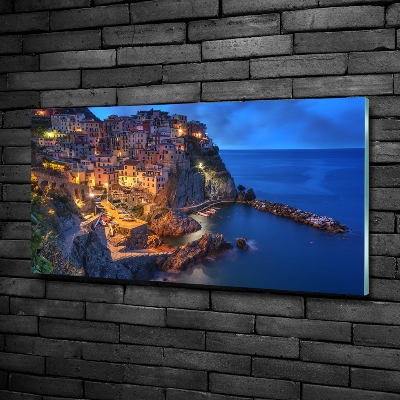 Printed glass wall art Manarola italy