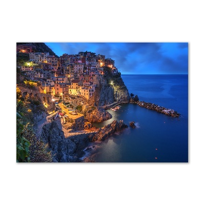 Printed glass wall art Manarola italy