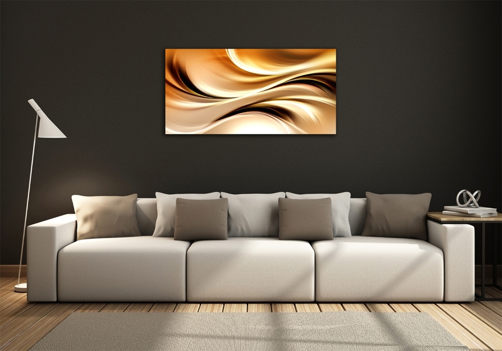 Wall art on glass Abstract waves