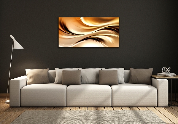 Wall art on glass Abstract waves