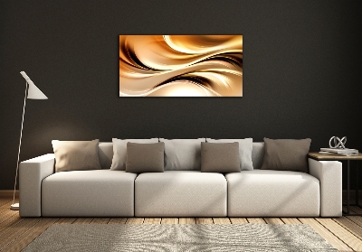 Wall art on glass Abstract waves