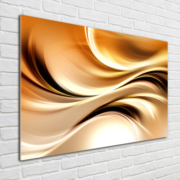 Wall art on glass Abstract waves