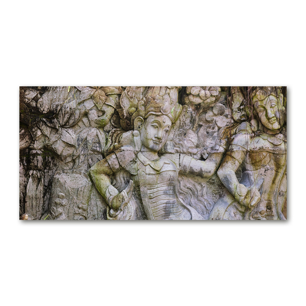 Glass picture wall art Stone sculpture