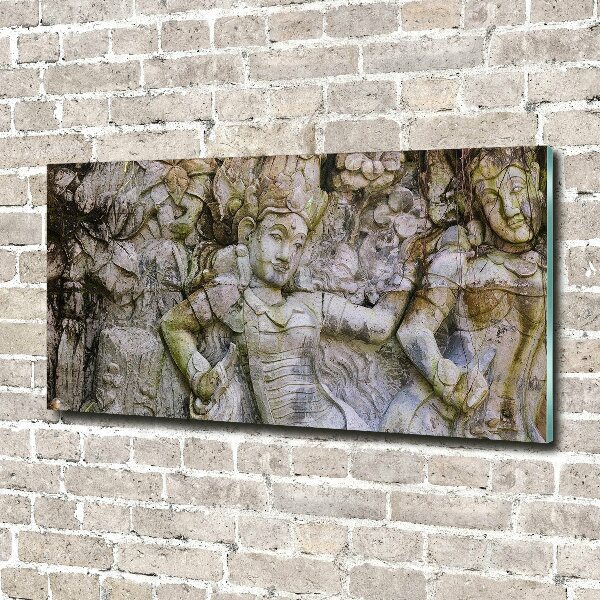 Glass picture wall art Stone sculpture