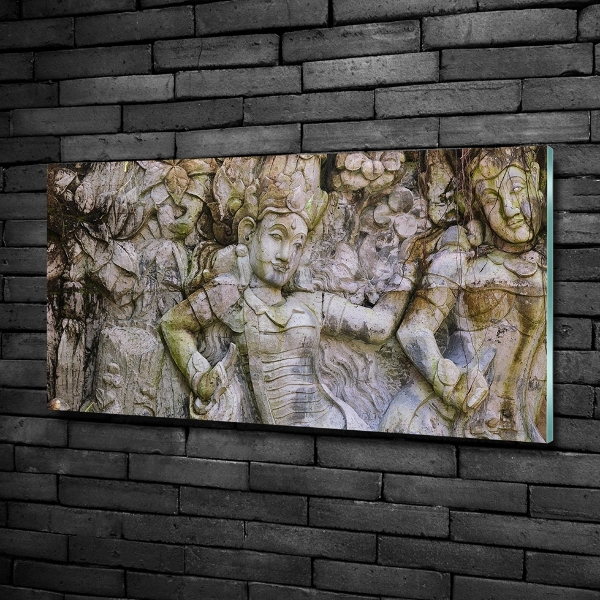 Glass picture wall art Stone sculpture