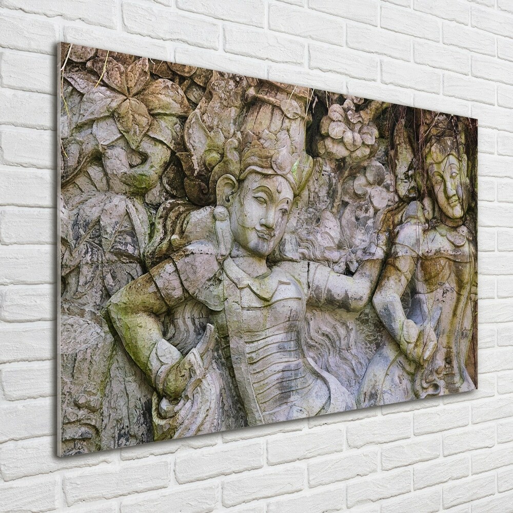 Glass picture wall art Stone sculpture