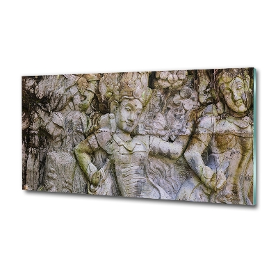 Glass picture wall art Stone sculpture