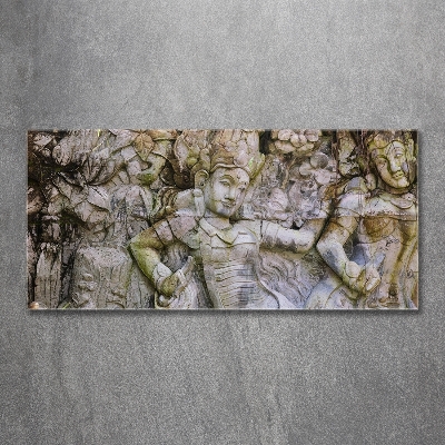 Glass picture wall art Stone sculpture