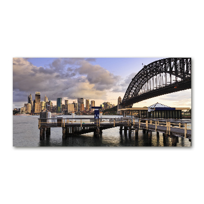 Glass picture wall art Bridge in sydney