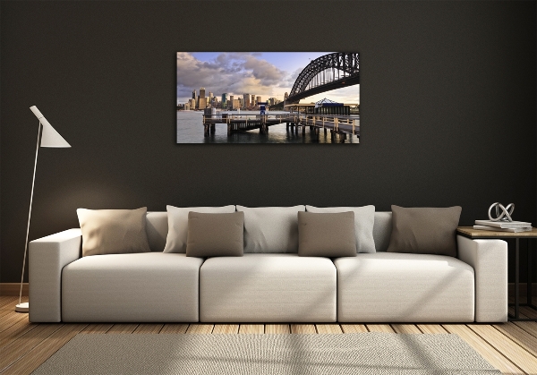 Glass picture wall art Bridge in sydney