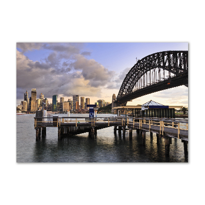 Glass picture wall art Bridge in sydney