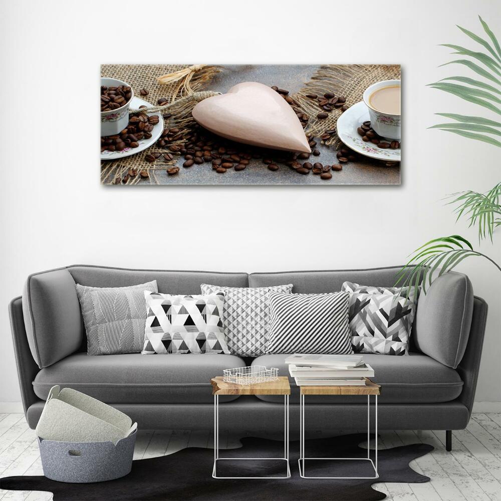 Glass art print Coffee with milk